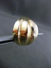 ESTATE LARGE 14KT YELLOW GOLD 3D CIRCULAR PUMPKIN RIDGED CLIP ON EARRINGS