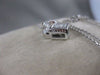 ESTATE DIAMOND CLUSTER 14KT WHITE GOLD INVISIBLE SQUARE PENDANT F/G VVS #15135