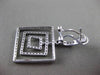 ESTATE 2.17CT DIAMOND 18KT WHITE GOLD 3D FLOATING OPEN SQUARE CLIP ON EARRINGS