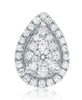 ESTATE .28CT DIAMOND 14KT WHITE GOLD CLASSIC SOLITAIRE DOUBLE HALO STUD EARRINGS