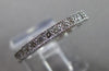 ANTIQUE .70CT DIAMOND 14KT WHITE GOLD MILGRAIN ETERNITY ANNIVERSARY RING #19607