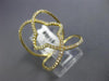 ESTATE WIDE .29CT DIAMOND 18K YELLOW GOLD CLASSIC STAR FLOWER INFINITY LOVE RING