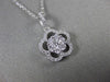 ESTATE .40CT DIAMOND 18KT WHITE GOLD 3D FIVE CLOVER CLUSTER FLOATING PENDANT