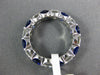 ESTATE 3.85CT DIAMOND & AAA SAPPHIRE 14KT WHITE GOLD 3D ANNIVERSARY RING #26028