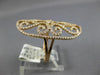 ESTATE LARGE .90CT DIAMOND 18K ROSE GOLD 3D OPEN FILIGREE DOUBLE HEART OVAL RING