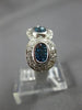 ESTATE WIDE 1.5CT WHITE & BLUE DIAMOND 14K WHITE GOLD INVISIBLE ANNIVERSARY RING