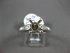 ESTATE .72CT ROUND & BAGUETTE CUT DIAMOND PLATINUM 3D SEMI MOUNT ENGAGEMENT RING