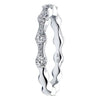 ESTATE .54CT DIAMOND 18K WHITE GOLD SEMI ETERNITY BAMBOO ETOILE ANNIVERSARY RING