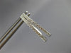 ESTATE .25CT DIAMOND 14KT WHITE GOLD 3D TWO ROW TRIANGULAR OVAL HOOP EARRINGS
