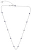 ESTATE 1.69CT AAA SAPPHIRE 14KT YELLOW GOLD 11 STONE BEZEL BY THE YARD NECKLACE