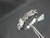 ESTATE 1.35CT ROUND & PRINCESS DIAMOND 14KT WHITE GOLD 3D ANNIVERSARY RING #1849