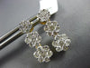 ESTATE 1.59CT DIAMOND 14K 2 TONE GOLD JOURNEY FLOWER SCREW BACK HANGING EARRINGS