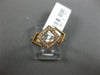 ESTATE .10CT DIAMOND 14KT ROSE GOLD 3D SQUARE LOVE KNOT PAST PRESENT FUTURE RING