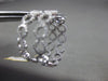 ESTATE .90CT DIAMOND 14KT WHITE GOLD CIRCULAR INSIDE OUT HOOP HANGING EARRINGS