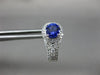 ESTATE 1.35CT DIAMOND & AAA TANZANITE 14KT WHITE GOLD 3D HALO HANGING EARRINGS