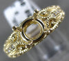 ESTATE .36CT DIAMOND 14K YELLOW GOLD 3D OPEN FILIGREE SEMI MOUNT ENGAGEMENT RING