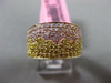 ESTATE WIDE 1.28CT PINK & INTENSE DIAMOND 18K YELLOW & ROSE GOLD 3D WEDDING RING