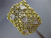ESTATE LARGE 1.12CT DIAMOND 18KT TWO TONE GOLD 3D MULTI HEART MESH FLEXIBLE RING