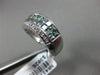 ESTATE 2.72CT DIAMOND & GREEN AMETHYST 14KT WHITE GOLD CRISS CROSS RAINBOW RING