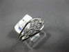 ESTATE .48CT ROUND CUT DIAMOND 14K WHITE GOLD 3D CLASSIC FLOWER CLUSTER FUN RING