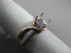 ESTATE WIDE .15CT DIAMOND 14KT WHITE & ROSE GOLD 3D SEMI MOUNT ENGAGEMENT RING