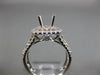 ESTATE LARGE .92CT DIAMOND 14KT WHITE & ROSE GOLD 3D SEMI MOUNT ENGAGEMENT RING