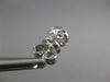 ESTATE LARGE .75CT ROUND DIAMOND 18KT WHITE GOLD CLASSIC FLOWER CLUSTER EARRINGS