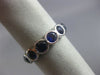 WIDE 3.10CT AAA ROUND SAPPHIRE 14KT WHITE GOLD 3D ETOILE BEZEL ANNIVERSARY RING