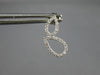 ESTATE .28CT DIAMOND 14KT WHITE GOLD 3D OPEN TEAR DROP HANGING FUN EARRINGS