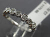 ESTATE .52CT DIAMOND 14KT WHITE GOLD 11 STONE FILIGREE MILGRAIN ANNIVERSARY RING