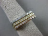 ESTATE .48CT DIAMOND 14KT WHITE YELLOW & ROSE GOLD 3D SQUARE STACKABLE FUN RING