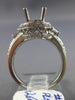 ESTATE .80CT DIAMOND 14K WHITE GOLD FILIGREE MILGRAIN SEMI MOUNT ENGAGEMENT RING
