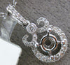 ESTATE .25CT DIAMOND 14K WHITE GOLD 3D FILIGREE FLEUR DE LIS SEMI MOUNT PENDANT