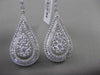 ESTATE EXTRA LARGE 3.86CT MULTI SHAPE DIAMOND 18KT WHITE GOLD 3D DROP EARRINGS