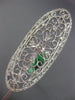 ESTATE EXTRA LARGE .94CT DIAMOND 18K WHITE GOLD OPEN FILIGREE OVAL COCKTAIL RING