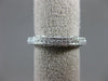 ESTATE .50CT DIAMOND 18KT WHITE GOLD 3D DOUBLE SIDED ETERNITY ANNIVERSARY RING