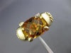 ESTATE LARGE 3.06CT DIAMOND & AAA CITRINE 14K YELLOW GOLD 3D MESH FLEXIBLE RING