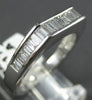 ESTATE .88CT BAGUETTE DIAMOND PLATINUM CONCAVE CHANNEL ANNIVERSARY RING #17312
