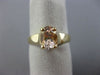 ESTATE 1CT AAA MORGANITE 14KT YELLOW GOLD SOLITAIRE OVAL LUCIDIA ENGAGEMENT RING