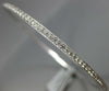 1.44CT DIAMOND 18KT WHITE GOLD ROUND FILIGREE MILGRAIN ETERNITY BANGLE BRACELET