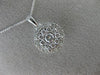 ESTATE .50CT DIAMOND 14KT WHITE GOLD 3D SOLITAIRE CLUSTER HALO FLOATING PENDANT