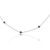 ESTATE 1.69CT AAA SAPPHIRE 14KT YELLOW GOLD 11 STONE BEZEL BY THE YARD NECKLACE