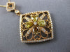 ESTATE LARGE 1.43CT MULTI COLOR FANCY DIAMOND 18K ROSE GOLD 3D FLOWER PENDANT