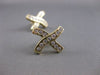 ESTATE .65CTW DIAMOND ETOILE "X" SHAPE 14KT YELLOW GOLD PUSHBACK EARRINGS #5919