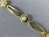 ANTIQUE .30CT ROUND DIAMOND 14K YELLOW GOLD CLASSIC DAISY FLOWER BRACELET #10577