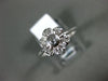 ESTATE .16CT DIAMOND 14K WHITE GOLD CLASSIC SEVEN STONE FLOWER FILIGREE FUN RING