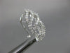 ESTATE LARGE 1.15CT DIAMOND 14K WHITE GOLD 3D MULTI ROW CLIP ON EARRINGS #26312