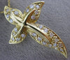 ESTATE LARGE .74CT DIAMOND 14KT YELLOW GOLD PAVE CROSS FLOATING PENDANT #17554