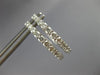 ESTATE 1.0CT DIAMOND 14K WHITE GOLD 3D SHARE PRONG HOOP EARRINGS
