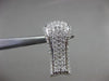 ESTATE LARGE 1.80CT DIAMOND 14KT WHITE GOLD 3D MULTI ROW HALO FLOATING PENDANT